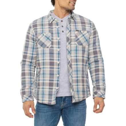 O'Neill Eugene Woven Flannel Shirt Jacket - Sherpa Lined in Kahki