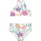O'Neill Girls Villa Floral Braided Strap Bikini Set in Vanilla