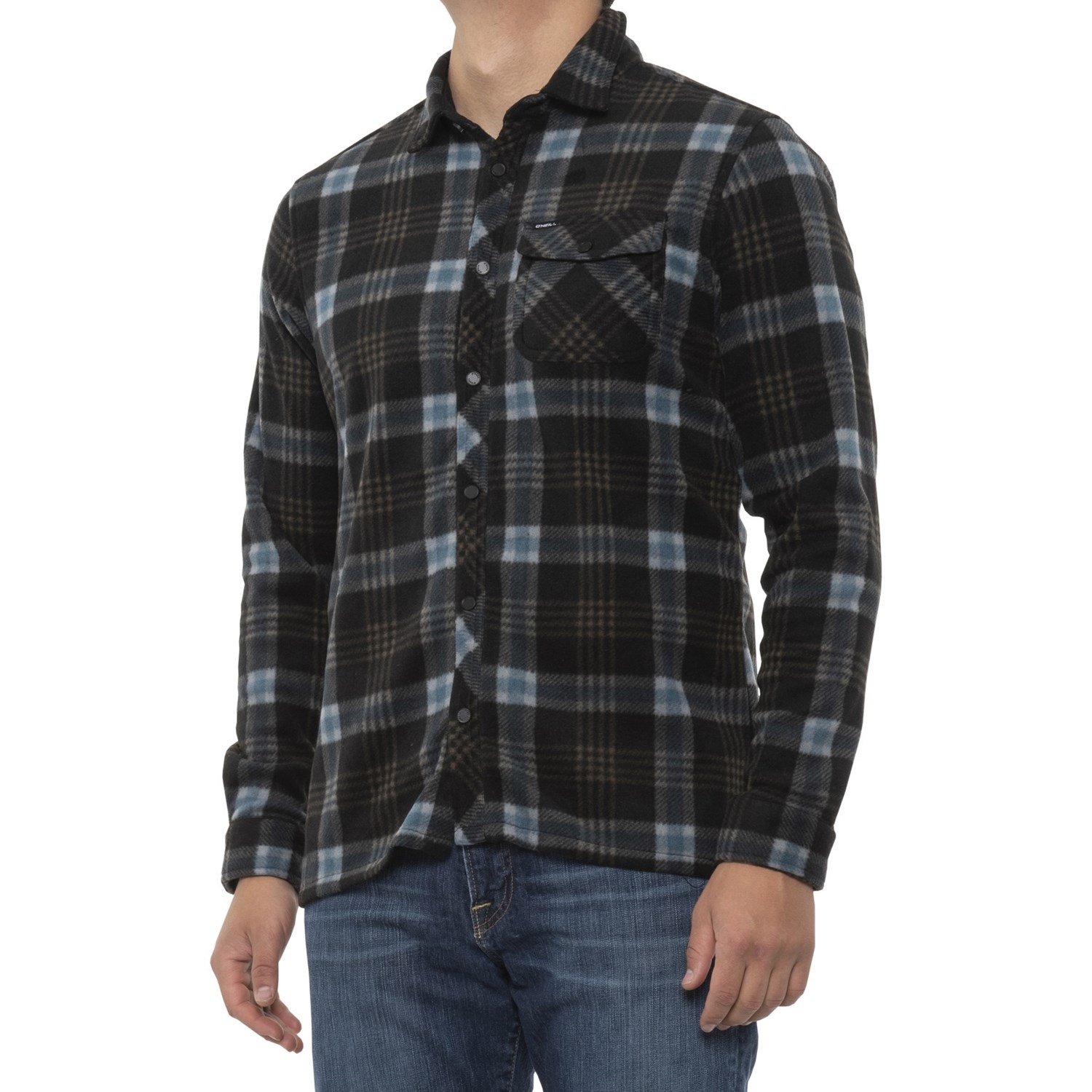 fleece button up shirt