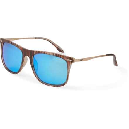 O'Neill Layer Sunglasses - Polarized, Mirror Lenses (For Men and Women) in Wood Crystal/Blue Mirror