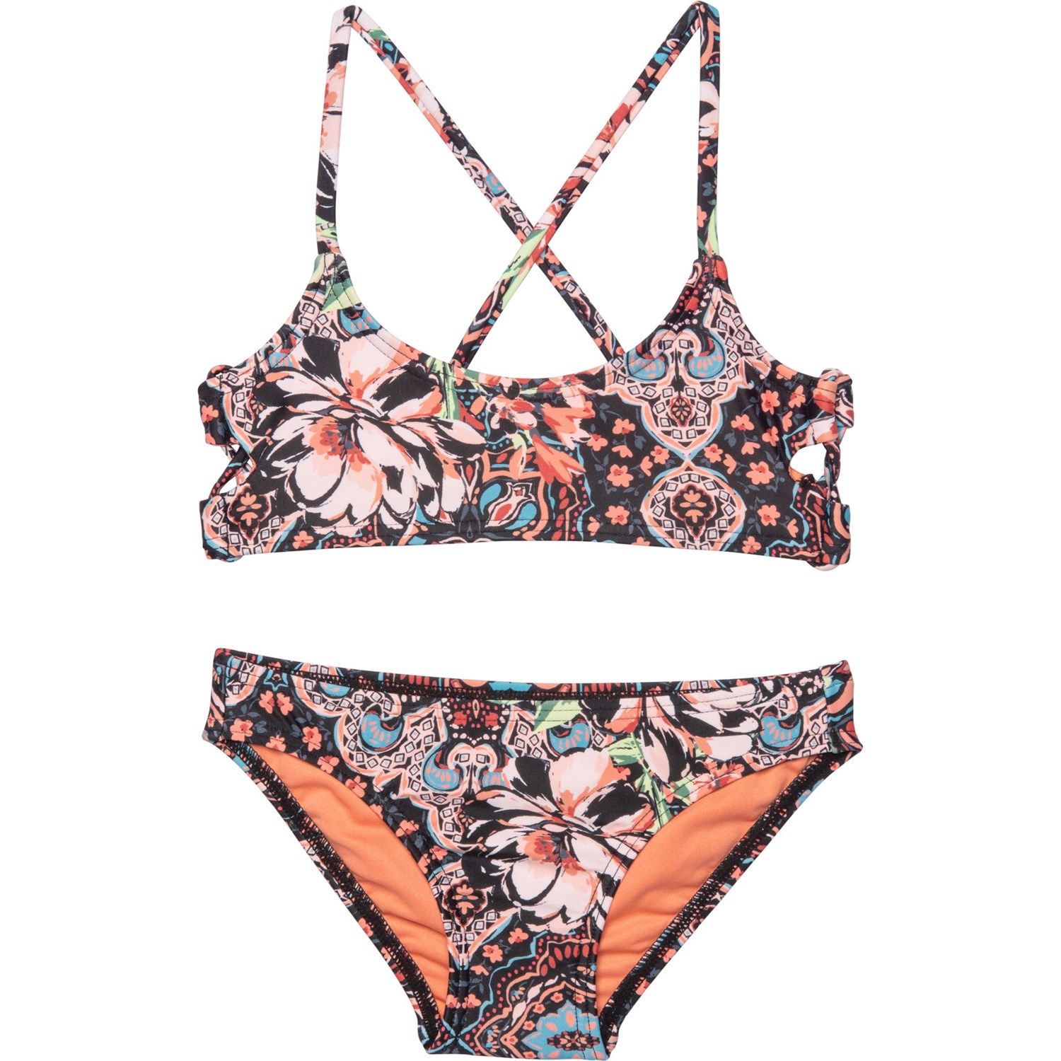 O'Neill Naples Strappy Side Bikini Set (For Big Girls) - Save 82%