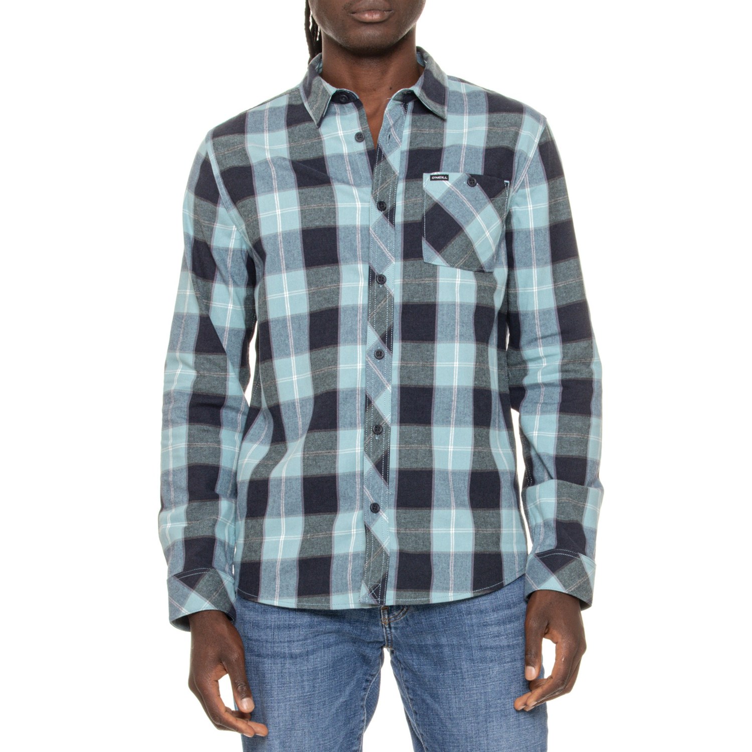 O'Neill Portland Stretch Flannel Shirt - Long Sleeve - Save 63%