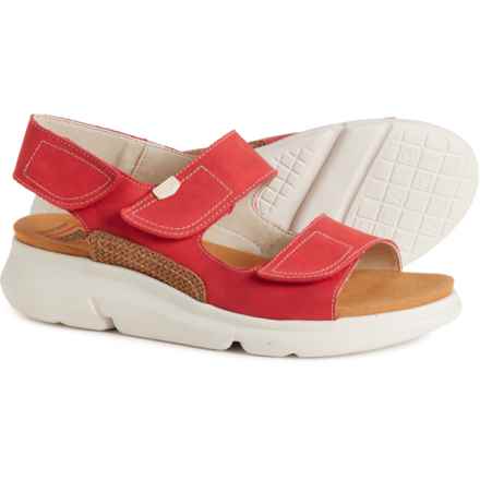 OnFoot Made in Spain 90108 Wedge Sandals - Nubuck (For Women) in Red