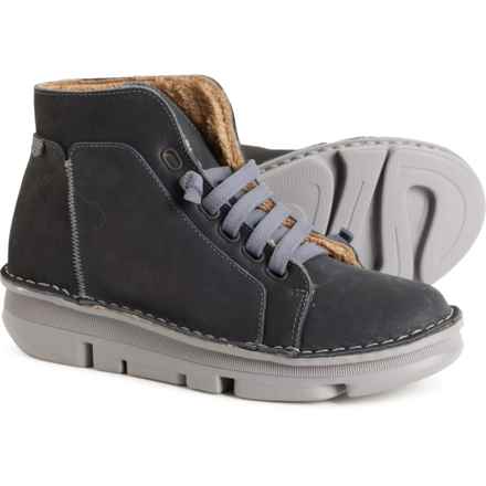 OnFoot Made in Spain Cozy-Lined Sneaker Boots - Nubuck (For Women) in Black