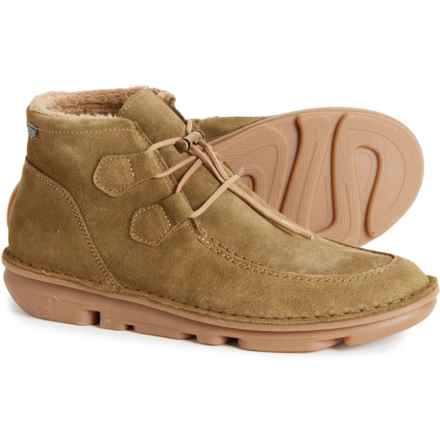 OnFoot Made in Spain Cozy-Lined Sneaker Boots - Suede (For Women) in Khaki