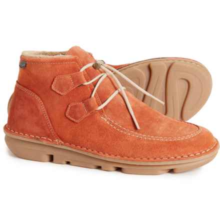 OnFoot Made in Spain Cozy-Lined Sneaker Boots - Suede (For Women) in Rust