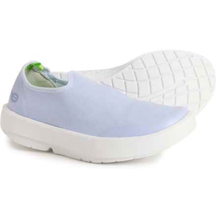 Oofos OOmg EeZee Sneakers (For Women) in Purple/White/Jade