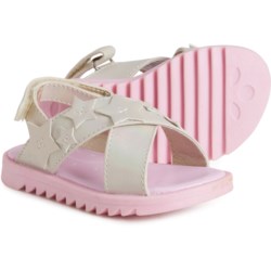 Oomphies Little Girls Bloom Sandals in Gold/Pink