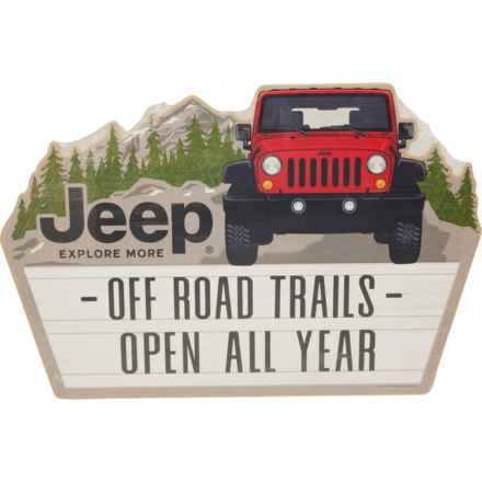 Open Road Brands 34.5x23” Jeep Off Road Wood Sign Wall Art in Multi