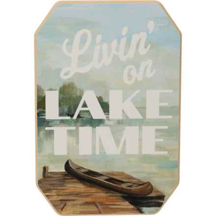 Open Road Brands 5.5x8.25” Lake Time Wall Sign in Multi