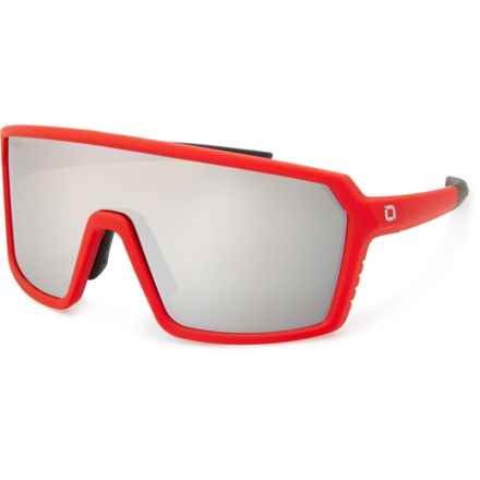 Optic Nerve FixiePhenom Shield Sunglasses - Mirror Lens in Matte Red/Brown Lens/Silver Mirror