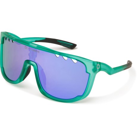 Optic Nerve FixieSauce Sunglasses - Mirror Lens in Crystal Turquoise/Smoke/Purple Mirror