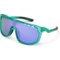 Optic Nerve FixieSauce Sunglasses - Mirror Lens in Crystal Turquoise/Smoke/Purple Mirror