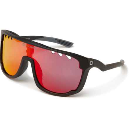 Optic Nerve FixieSauce Sunglasses - Mirror Lenses in Matte Black/Smoke/Red Mirror - Closeouts