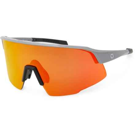 Optic Nerve FixieStealth Shield Sunglasses - Mirror Lens in Shiny Gray/Brown Lens/Red Mirror