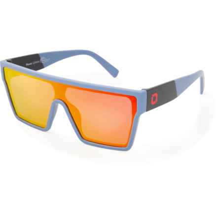 Optic Nerve Flyest Sunglasses - Polarized in Two Tone Blue/Black/Smoke/Red