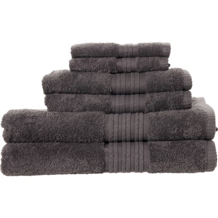 UGG MARTIS 100% ORGANIC COTTON BATH TOWEL 8-Piece Set. Color:REEF BLUE  -OEKO-TEX