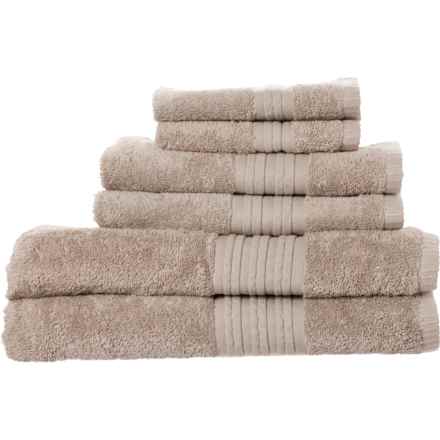 Organic Cotton Bath Towel Set - 6-Piece, Silver Clouds in Silver Cloud