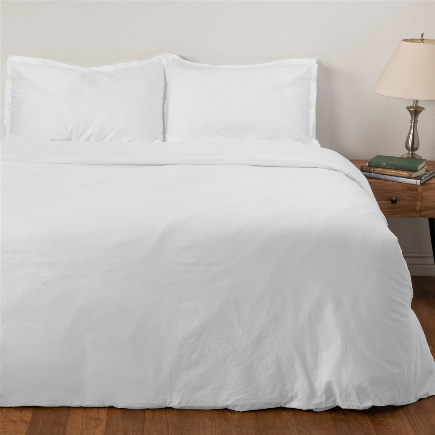 Organic Cotton Duvet and Sham Set King, White Save 64