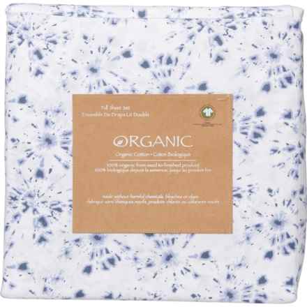 Organic Full Cotton Fireworks Sheet Set - Blue in Blue