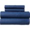 81TCF_2 Organic King Cotton Chambray Sheet Set - Insignia Blue
