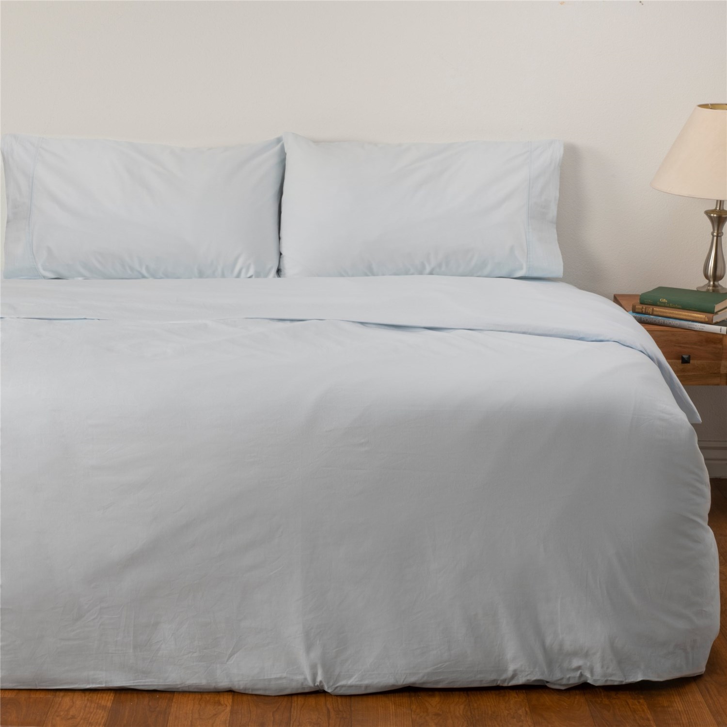 Organic King Cotton Mini Bed Sheet Set Air Blue Save 50