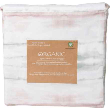 Organic Queen 100%  Cotton Woodstock Water Sheet Set - Multi in Multi