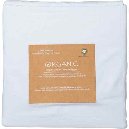 Organic Queen Cotton Sheet Set - Country Air Blue in Country Air Blue