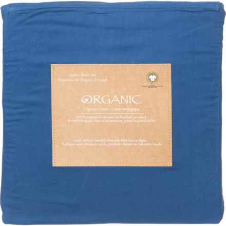Organic Queen Cotton Sheet Set - Set Sail Blue in Set Sail Blue