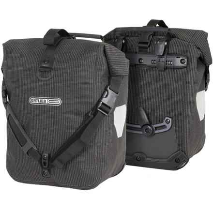 Ortlieb High Visibility Sport Roller 25 L Bike Pannier Bag Set - Waterproof, 2-Pack in Black