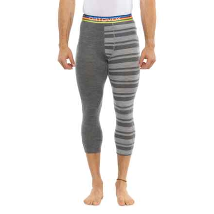 Ortovox 185 Rock’n’Wool Short Base Layer Pants - Merino Wool in Grey Blend