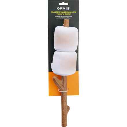 Orvis Toasted Marshmallow Toss ‘N Chew Dog Toy - 14”, Squeaker in Tosted Marshmallow