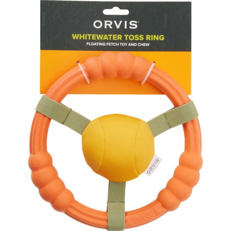 Orvis Whitewater Floating Toss Ring Dog Toy - Squeaker in Multi