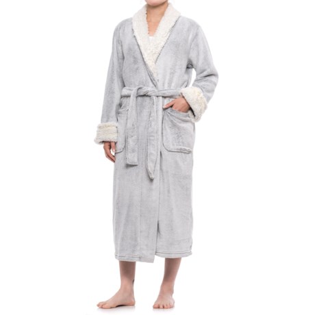 Oscar de la Renta Sherpa Trim Robe (For Women) - Save 44%