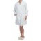 9275V_3 Oscar de la Renta Signature Oscar de la Renta Spa Retreat Robe - Embossed Cotton Terry, Long Sleeve (For Women)