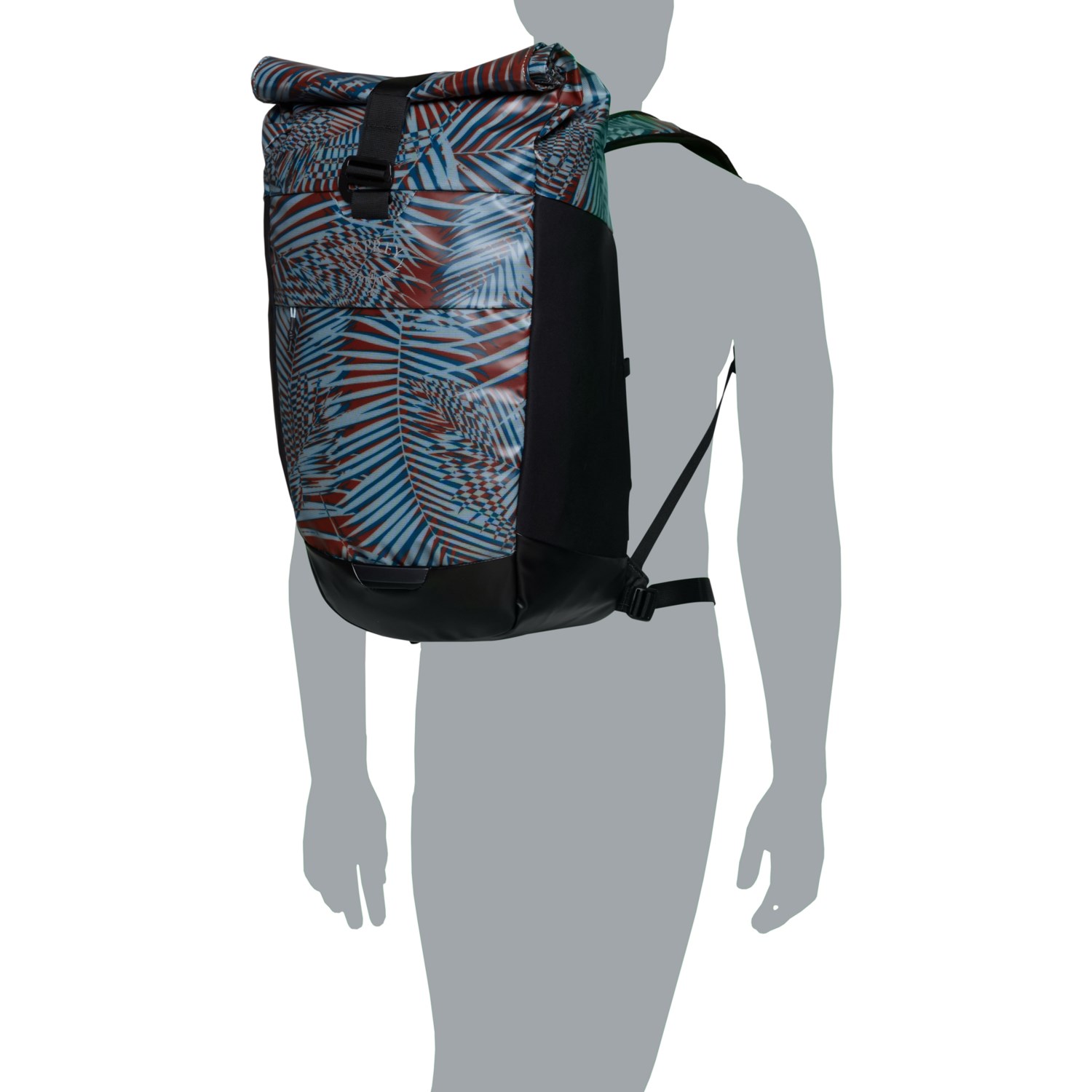 Osprey Transporter 25 L Roll-Top Backpack - Palm Leaf Glitch Print 