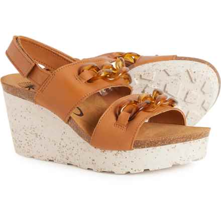 OTBT Made in Portugal Fair Isle Wedge Sandals - Leather (For Women) in Camel