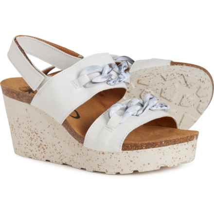 OTBT Made in Portugal Fair Isle Wedge Sandals - Leather (For Women) in Chamois