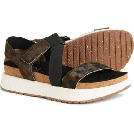 OTBT Sierra Platform Sandals - Leather (For Women) in Mud