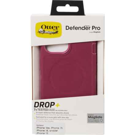 OtterBox Defender Series Pro MagSafe Phone Case - iPhone 15 in Red Plum/ Red Violet