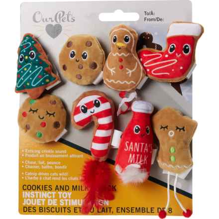 Our Pets Cookies and Milk Instinct Catnip Cat Toy Set - 8-Pack in Cookies/Milk