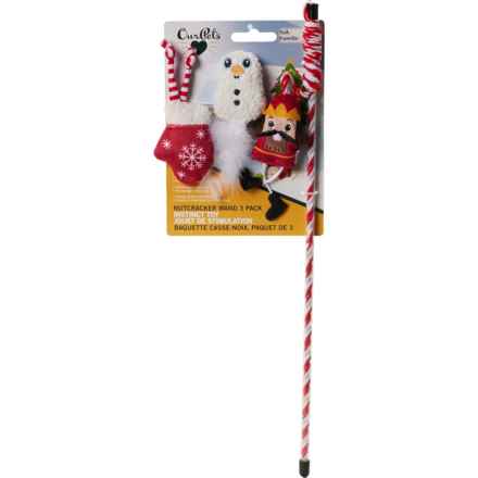 Our Pets Nutcracker Wand Cat Toy Set - 3-Pack in Nutcracker