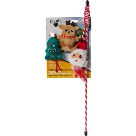 Our Pets Sassy Santa Wand Cat Toy Set - 3-Pack in Sassy Santa