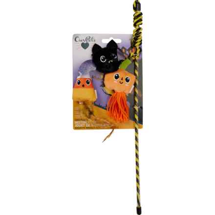 Our Pets Yarn Pumpkin Cat Wand and Instinct Toys Set - 3-Pack in Pumpkin