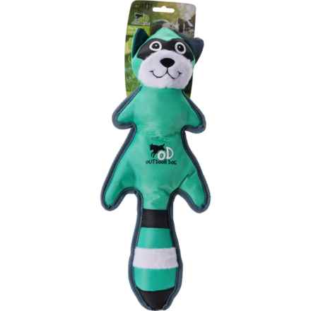 Outdoor Dog Ballistic Rumbler Raccoon Dog Toy - 19”, Squeaker in Raccoon/Teal