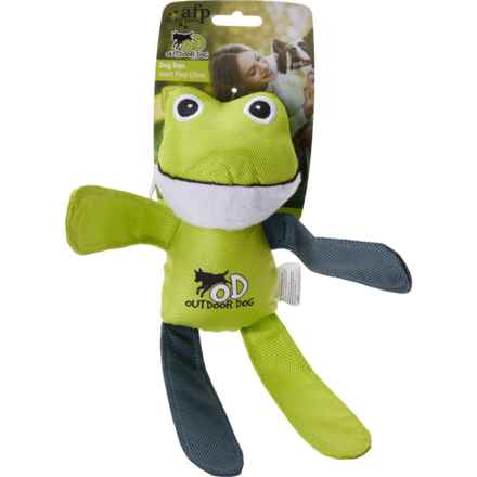 Outdoor Dog Ballistic Tugger Dog Toy - 12” in Frog/Green