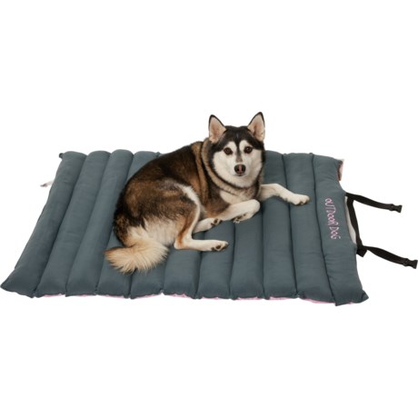 Outdoor Dog Large Roll-Up Travel Dog Bed - 45x33” in Flamingo Pink