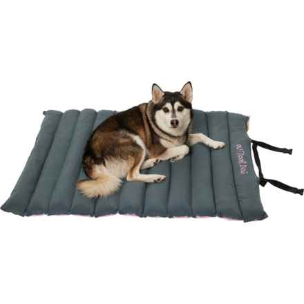 Outdoor Dog Large Roll-Up Travel Dog Bed - 45x33” in Flamingo Pink
