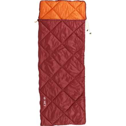 Outdoor Products 40°F Sleeping Bag with Pillow - Rectangular in Maroon/Orange