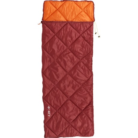 Outdoor Products 40°F Sleeping Bag with Pillow - Rectangular in Maroon/Orange